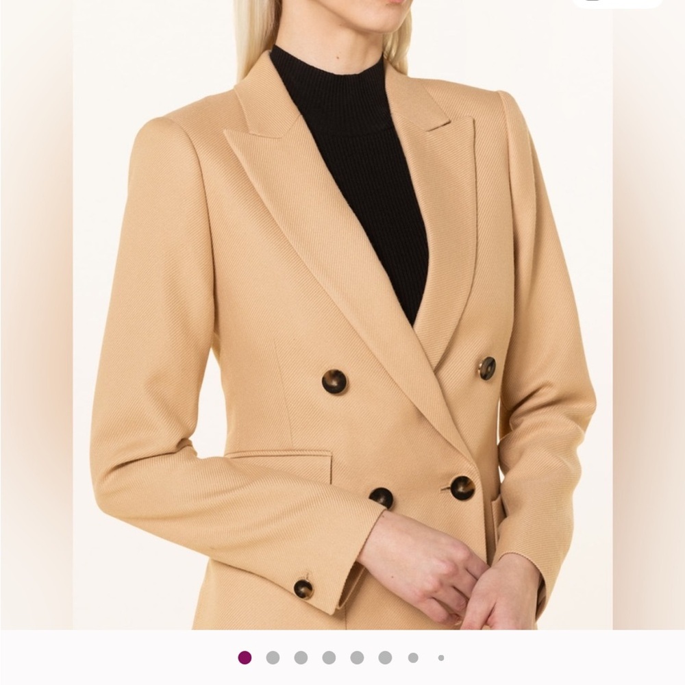 Reiss Double-Breasted Wool Blend Blazer